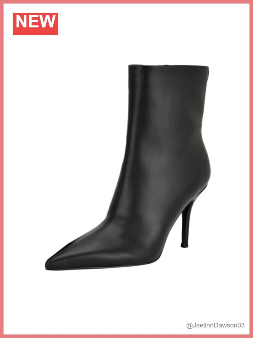 Faux Leather Pointed Toe Ankle Booties with Side Zip, Cushioned Insole